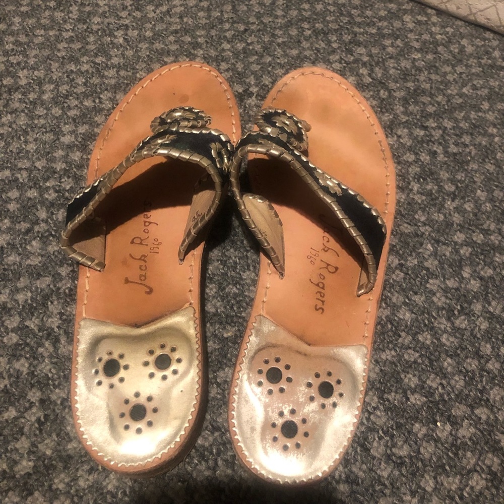Jack Rogers Plaid Sandals Size 8.5